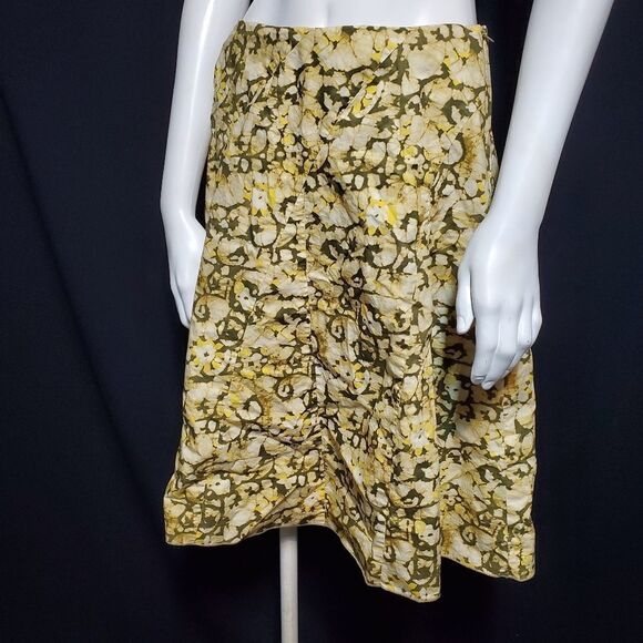 Cotton Yellow & Green Skirt (4) - Picture 1 of 5